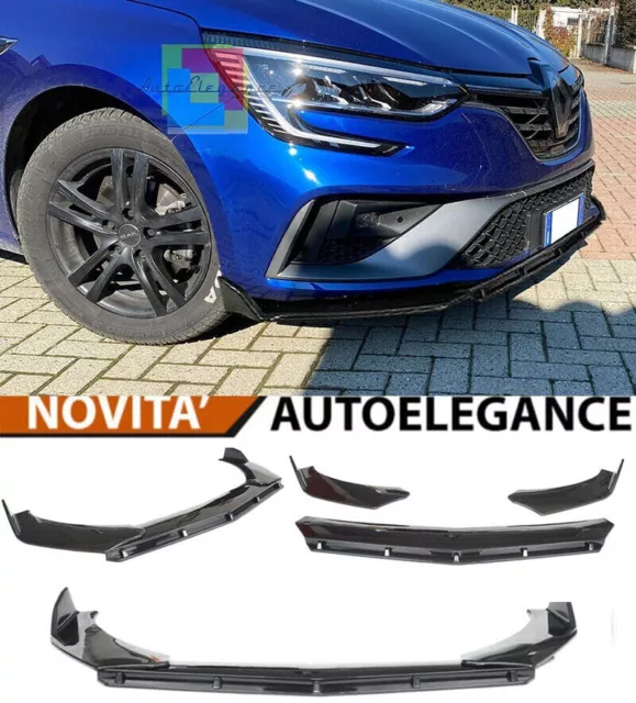 RENAULT MEGANE 2016-2021 FRONTSTOßSTANGE GLÄNZEND SCHWARZ LOOK RS - 3P -