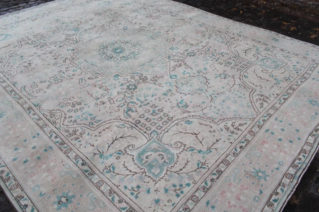10x12 Large Vintage Handmade Turkish Pink Oversize Oushak Area Rug, 12'6"x10'1"