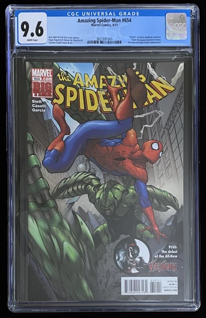 Amazing Spider-Man #654 Cgc 9.6 (4/11) Flash Thompson Becomes Venom White Pages