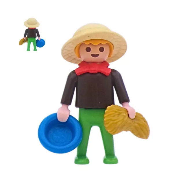 Playmobil figura niño campesino con accesorios