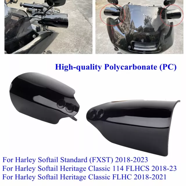 Hand Guards w/ Brackets For Harley Softail Street Bob Heritage Classic 114 FLHCS