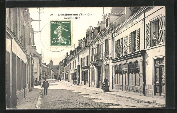 CPA LONGJUMEAU, GRANDE Rue, Carrefour Civette 1957 EUR 5,00 - FR