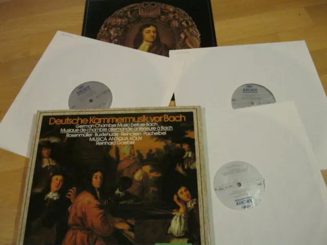 3 LP Box Deutsche Kammermusik Bach Reinhard Goebel Köln Vinyl Archiv 2565 170