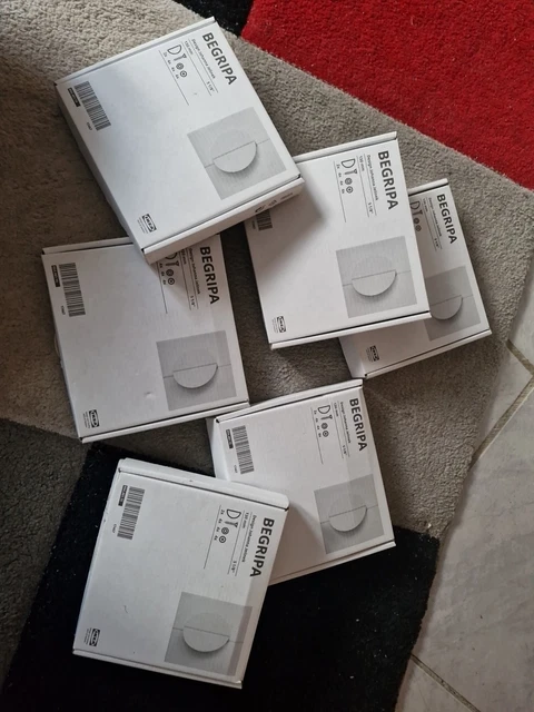 IKEA BEGRIPA GRIFF 2 Stück halbrund für SMASTAD Türgriff Griffe WEIß ...