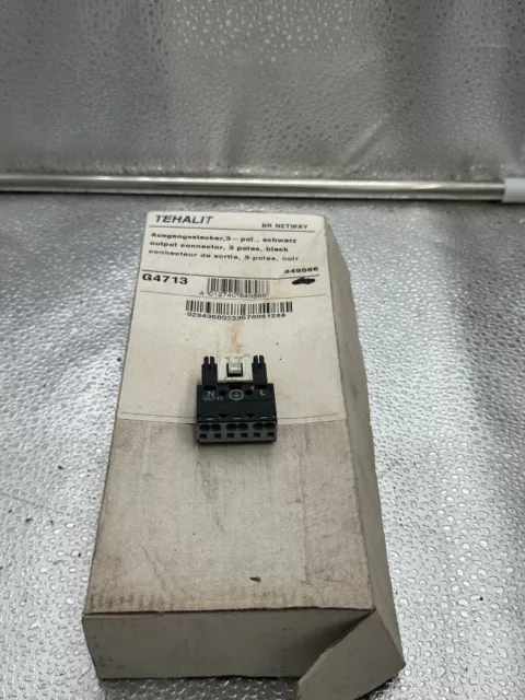 Tehalit Connecteur de Sortie, 3-pol Noir G 4713/Inutilisé