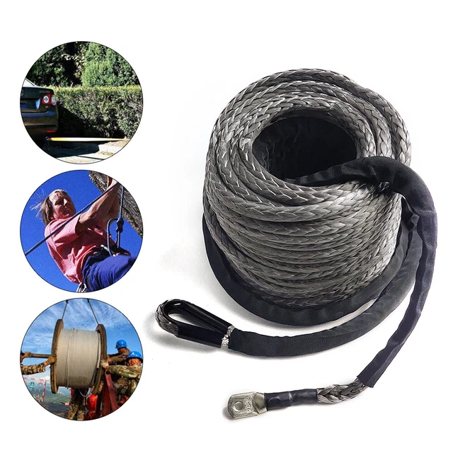 10mmx30m Windenseil 23809 lbs Kunststoffseil Synthetikseil Polished Anodized Neu