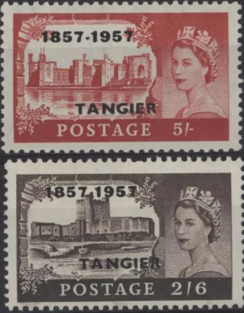 Morocco Agencies 1957 Tangier Castles 2/6 & 5/-, mint MNH