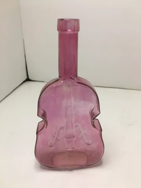 vintage Violin/cello purple iridescent vase/bottle