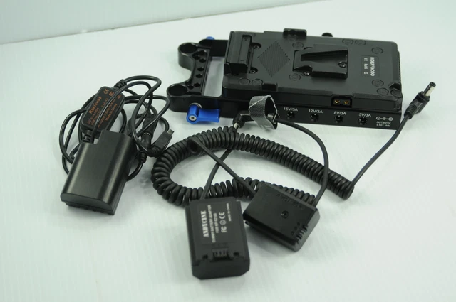 Adaptador divisor de fuente de alimentación de placa de alimentación con bloqueo de montaje en V Koertacoo #G057