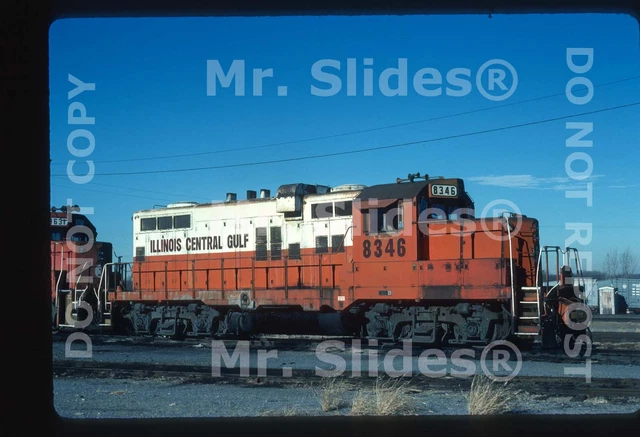 Original Slide ICG Illinois Central Gulf GP10 8346 Creve Coeur IL 1987