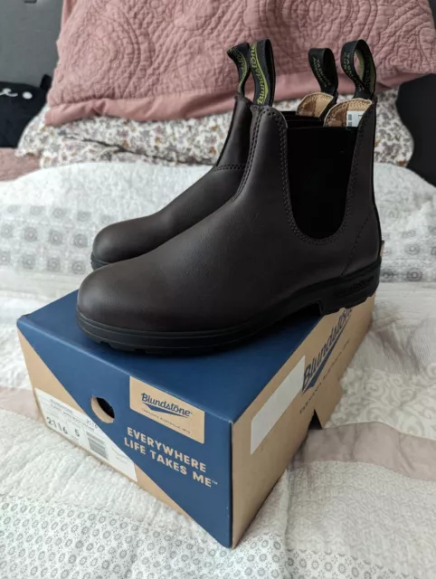 Vegan Blundstone Boots Dark Brown Ladies UK Size 5 Aus 7