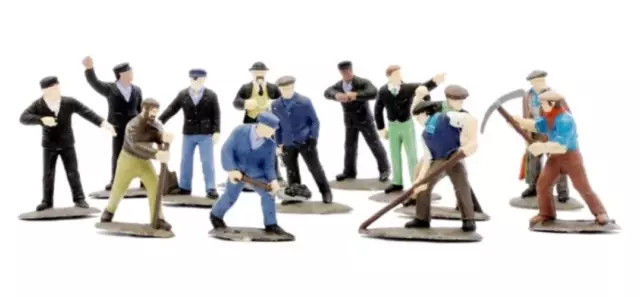 Dapol C002 Railway Workmen (set of 38) - Ready to Paint - OO Gauge