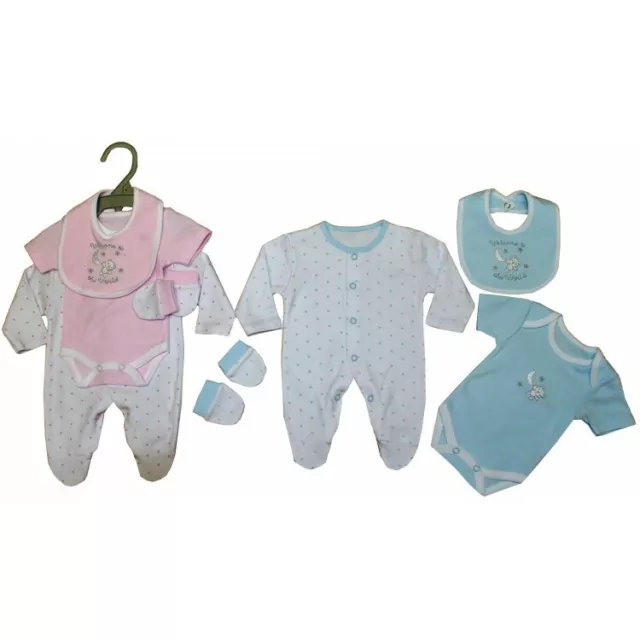 Tiny Baby Clothes Prem Premature Boy Girl Sleepsuit Vest Bib Gift Set Layette