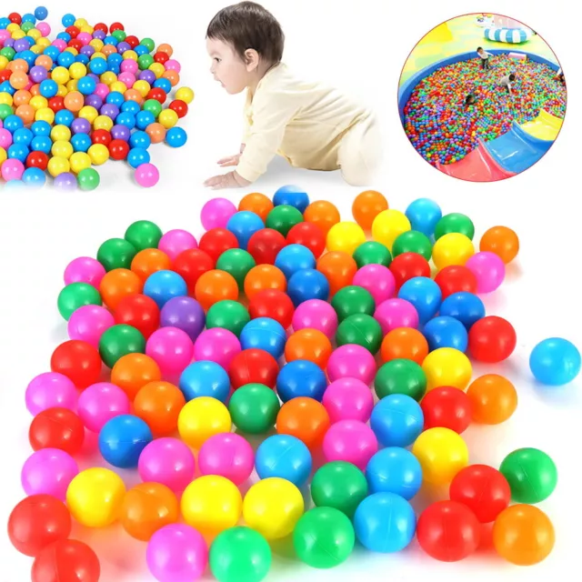 50-500 Soft Plastic Ocean Balls Children Pit Kids Colourful Toys Play Pool Ball