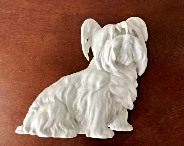 Augarten Wien Porcelain Skye Terrier Figurine Vintage White Dog Vienna Austria 2