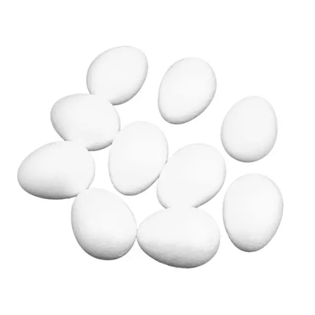 5/10/50Pcs White Modelling Craft Polystyrene Foam Eggs   Paint Crafts