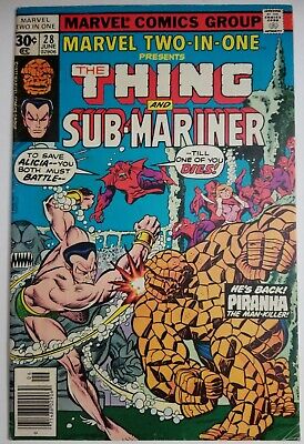 Marvel Two-in-One #28 (Marvel Comics, 1977) Thing & Sub Mariner