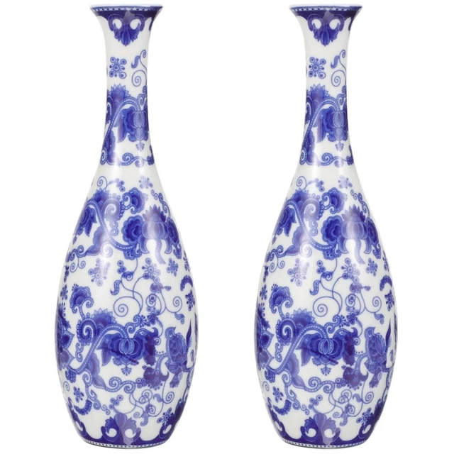 2pcs Dekorative Blumenvase Blumenvase Hydroponische Pflanzer Künstler Keramik