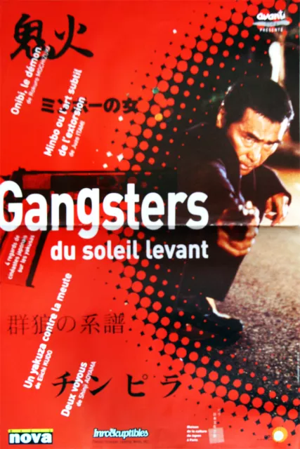 Affiche Pliée 40x60cm GANGSTERS DU SOLEIL LEVANT (FESTIVAL YAKUSAS) 1990 BE