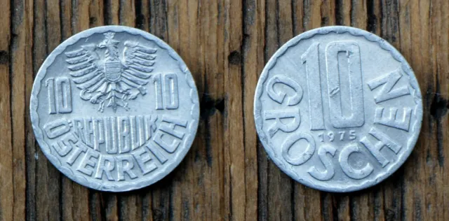 Austria 10 Groschen 1975 Coin