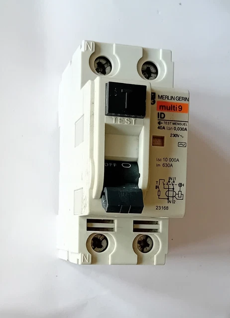 Interrupteur Différentiel Merlin Gerin 40A 30mA Type A 2P - Réf 16158, Occasion Bon état Et Testé