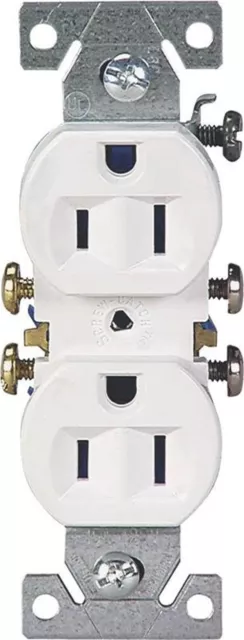 White Grounded Receptacle,No 270W,  Cooper Wiring Devices Inc
