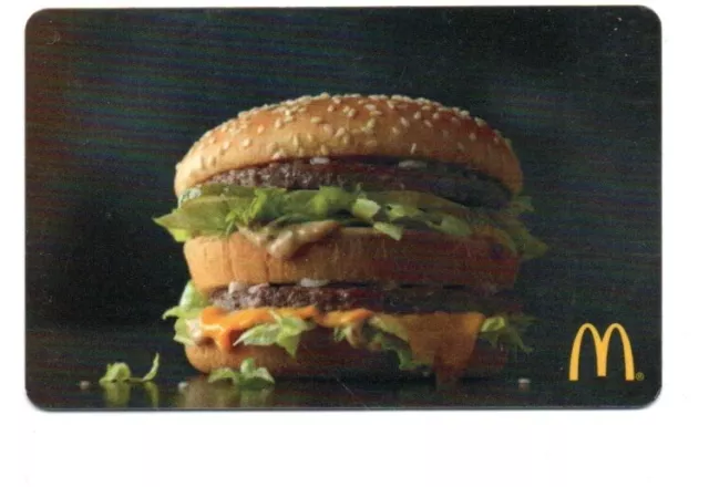 McDonald's Big Mac Hamburger Gift Card No $ Value Collectible