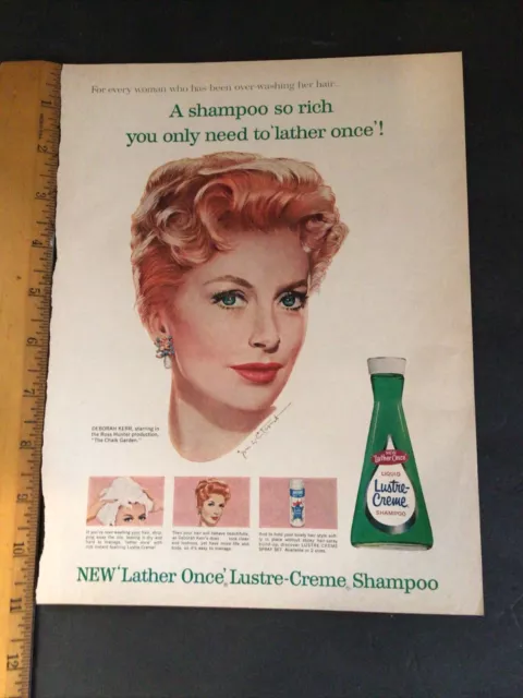Deborah Kerr Lustre-Creme Shampoo Ad Clipping Original Vintage Magazine Print