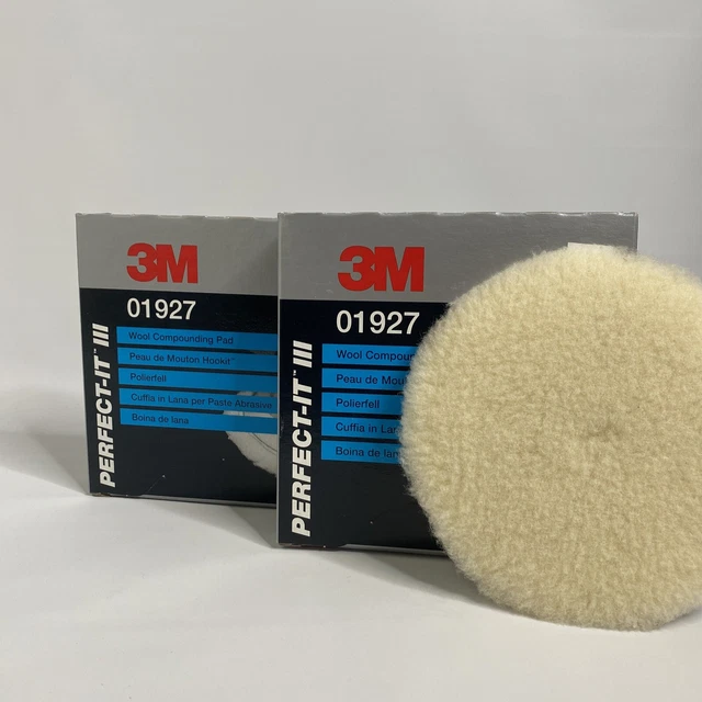 Lot Of 2 Perfect-it ll Wool Compounding Pad 01927 5-1/4 In (133mm) 3M Pack Of 4