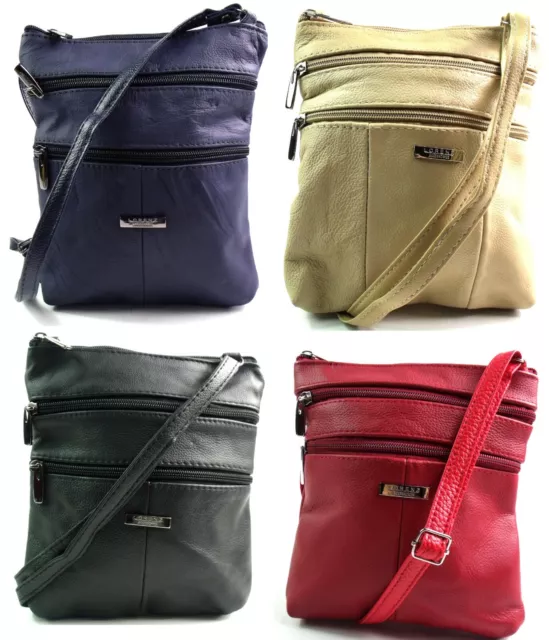 Femmes Filles Neuf Cuir Véritable Croisé Corps bag Épaule Porte-Monnaie Sacoche