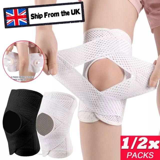 Knee Arthritis Support Brace Guard Stabilizer Strap Wrap Open Adjustable GYM UK