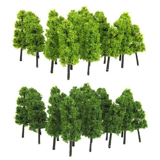 Arbres miniatures faits main pour trains chemins de fer ensemble de 20 échelle