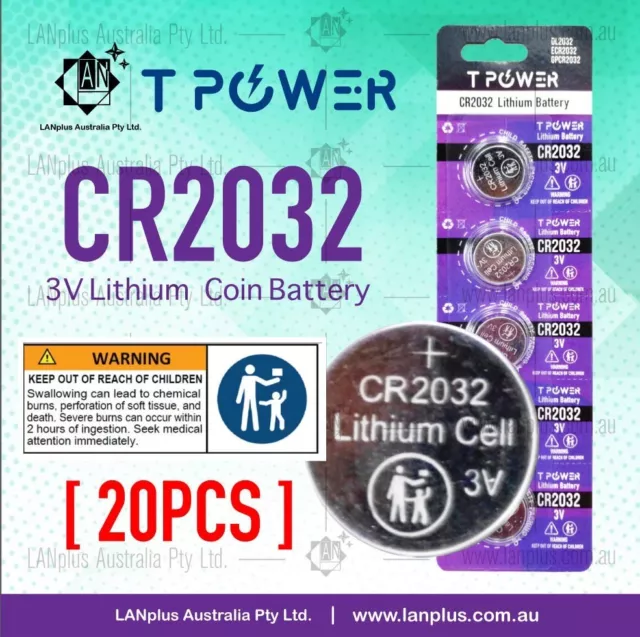 20x 3V CR2032 battery Lithium Coin Cell Button battery DL2032 ECR2023 GPCR2032