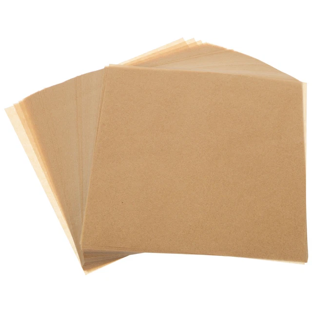 Carta Da Forno Marrone 100 Fogli - 23x33 Cm - Antiaderente, Impermeabile, Non Sbiancata, Resistente A 220°C - Ideale Per Hamburger, Pizza, Biscotti