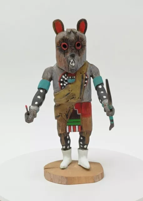 Navajo Bear Kachina / Katsina Doll, Entirely Hand Carved