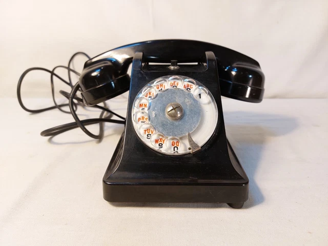 ANCIEN TÉLÉPHONE U43 Plazolles PTT 1 + 2 en bakélite noir à cadran EUR 49,00 - FR