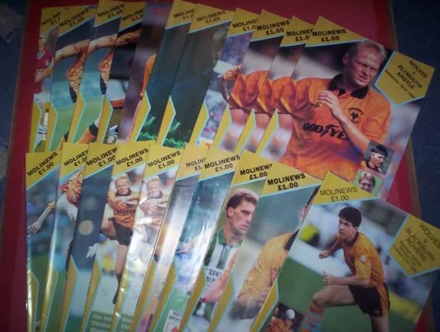 1990/91 Wolves Home Programmes Choose From List (Wolverhampton Wanderers) 1991