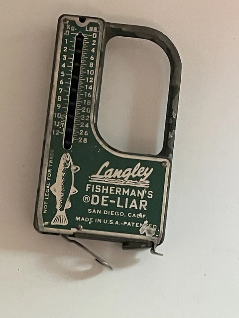 Balance De Pêche Vintage Langley - Fisherman's De Liar - Années 50 - Avec Ruban Mesure