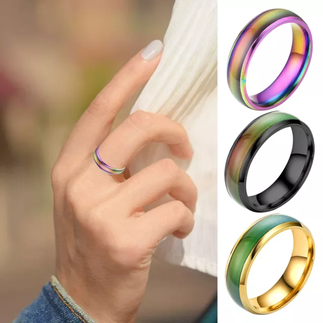 Mood Ring Temperature Changing Colour Emotions Jewellery Unisex Kids Gift