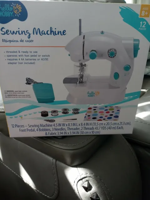 Hello Hobby Portable 12 pc Sewing Machine NEW IN BOX. Ready to use
