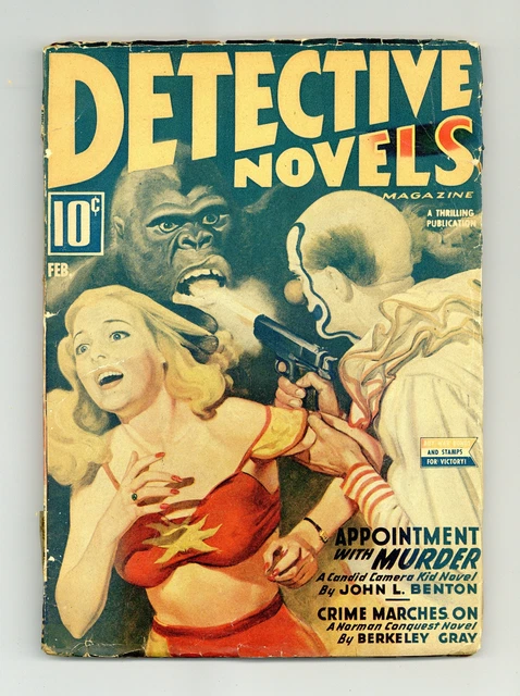 Detective Novels Magazine Pulp Feb 1944 Vol. 13 #1 FR/GD 1.5