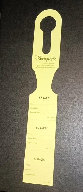 Disneyland Paris Luggage Check-In/Out Bag Tags - Unused Disney FR Hotel Cheyenne