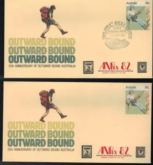 1981 Outwood Bound 24c with ANPEX 82 CACHET  Mint & Dated 16/9/81