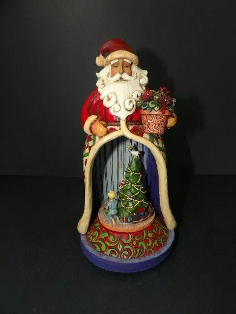 Jim Shore Musical Revolving Santa w/Light Christmas Spirit Lives Within -Toyland