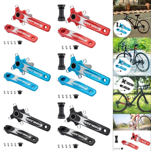 Jeu De Pédalier Triple VTT 170 Mm - Plateaux 42/34/24 Dents - Compatible 5 à 8 Vitesses - Filetage Pédale 9/16" - 5
