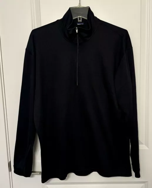 PATAGONIA CAPILENE EXPEDITION Weight Mens XL Black Quarter Zip Pullover ...