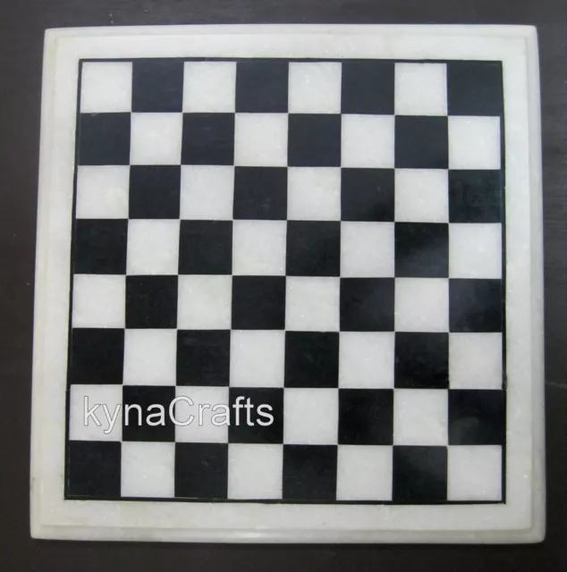 Quadratisch Marmor Kaffee Tisch Top Schach Design Inlay Arbeit Spiel für Kinder