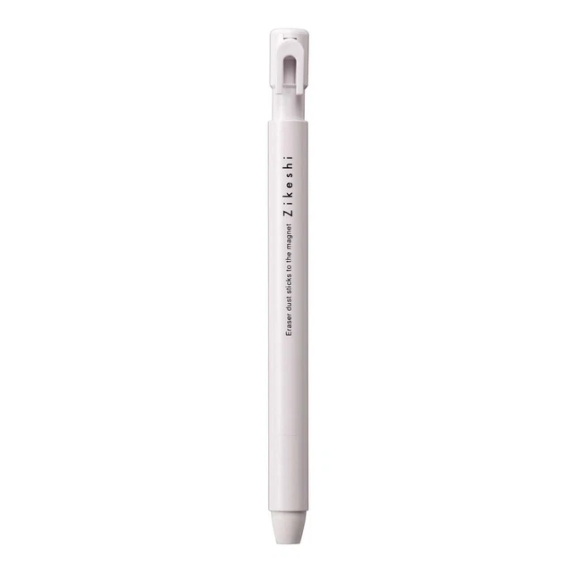 KUTSUWA HiLiNE Eraser Pen Magnetic Poppy All White White Core RE037WH