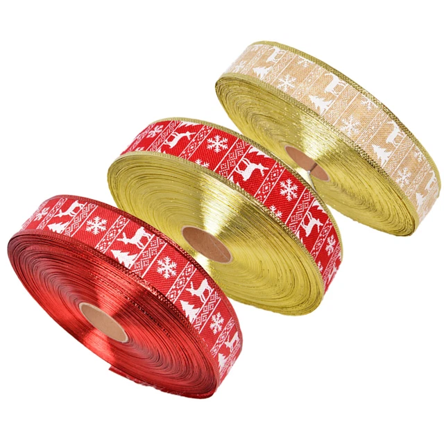 3pcs Bowknot Band Weihnachten Haar Bögen Band Urlaub Band Weihnachten Satin Band