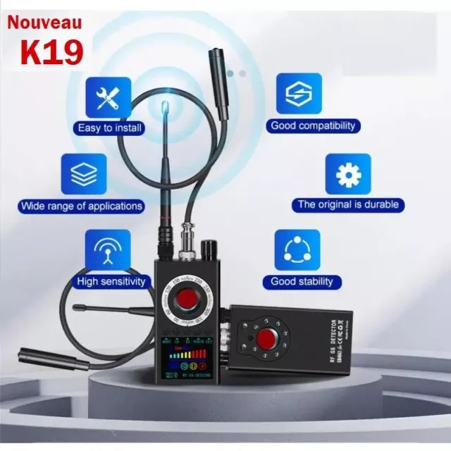 Nouveau Détecteur de signal K19, contre Micro , Caméra Espion, GPS, Wifi, GSM,5G